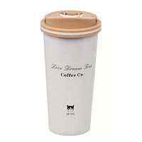 Термокружка нерж, 0.5 л, с ручкой Coffee Co, белый, Y4-11682 (517097)