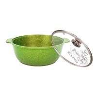Кастрюля-жаровня 3л со стеклянной крышкой, АП линия "Trendy style" (lime) "Kukmara" ж31tsl