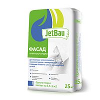 Клей-штукатурка для мин.ваты и пенополистирола JetBau Фасад, 25кг(1поддон-56шт)
