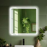 Зеркало Мельбурн 80х80 С LED подсветкой, диммер, ПВХ корпус