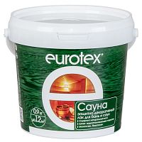 Лак для стен, потолков и полов в банях и саунах EUROTEX 0,9 кг (80198)