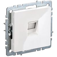 Розетка компьютерная RJ45 IEK BRITE РК10-БрБ категория 5E белый BR-K10-1-K01