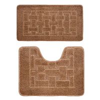 Комплект ковриков для ванной комнаты Banyolin Classic из 2 шт 50х80/50х40см (коричневый) 1/25