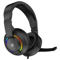 OKLICK НАУШНИКИ С МИКРОФОНОМ ОКЛИК HS-L315G ЧЕРНЫЙ 1.8М НАКЛАДНЫЕ USB ОГОЛОВЬЕ (2007552)