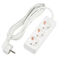 Удлинитель Uniel S-GCU3-3 WHITE UL-00010001 серии Ultra шнур 3м., 3 гнезда, 16A, с/з. Белый
