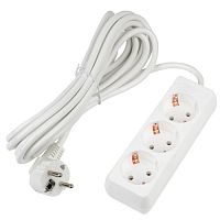 Удлинитель Uniel S-GCU3-5 WHITE UL-00010002 серии Ultra шнур 5м., 3 гнезда, 16A, с/з. Белый