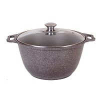 АП Кастрюля 4л со ст. крышкой (кофейный мрамор) г.КУКМОР арт.кмк42а "Kukmara"
