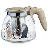 Заварочный чайник 900 мл Agness Парижские коты с фильтром 885-118