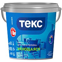 Краска ВД моющаяся Текс Профи супербелая 0,9 л 18 шт