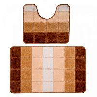 Коврик для ванной комнаты DKTX Comfort Quadro из 2 шт 50х80/50х40см 10мм (кремовый) 1/25