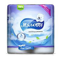 Полотенца Мягкоff 220 мм 12 м, 2 слоя, 2/1, 12 шт