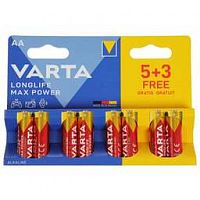 VARTA БАТАРЕЯ LONGLIFE MAX POWER ALKALINE LR6 BL5+3 AA (8ШТ) БЛИСТЕР