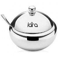 LARA LR08-35 SS САХАРНИЦА С ЛОЖКОЙ СТЕКЛО