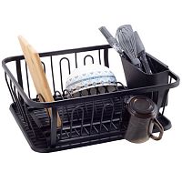 Сушилка для посуды 37,5 x 33 x 15 см Ofenbach 100400 из алюминия с поддоном черная