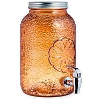 Диспенсер для напитков 4,0 л Lefard Orange 16x26 см стекло 718-203