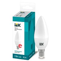 Лампа светодиодная IEK C35 свеча 9Вт 230В 4000К E14 LLE-C35-9-230-40-E14