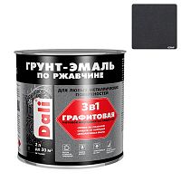 Грунт-эмаль по ржавчине графитовая DALI серый 2 л (20669)