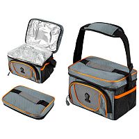 Термосумка 5 л 23x17,5x16,5 см Leonord ML15009 серый-оранжевый арт.104932