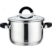 Кастрюля 6,5 л Lara LR02-9003 24x14,5 см индукц дно все типы плит силикон слив 3/6мм нерж сталь