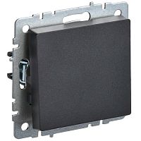 Выключатель 1-клавишный проходной IEK BRITE ВС10-1-6-БрЧ 10А черный BR-V12-0-10-K02