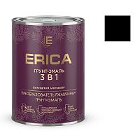 Грунт-эмаль 3в1 по ржавчине Erica алкидная матовая, черная 0,8 кг