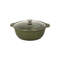 Кастрюля-жаровня 3л со стеклянной крышкой, АП линия "Trendy style" (malachite) "Kukmara" ж31tsml