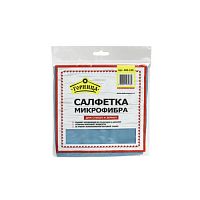 Салфетка Микрофибра Горница 406-136 для стекол и зеркал, 35 х 35 см, 280 г/кв.м, в пакете