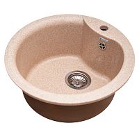 Мойка GranAlliance G-12 (d-485 мм) песочная с сифоном