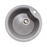 Мойка GranAlliance G-12 (d-485 мм) графит с сифоном