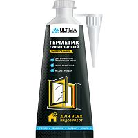 Герметик силиконовый Ultima-S универсальный, белый, блистер 80 мл.