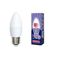 Лампа светодиодная Volpe LED-C37-7W/DW/E27/FR/NR (6500K) Серия Norma (UL-00003797)