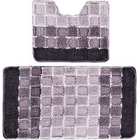 Комплект ковриков для ванной комнаты Banyolin Silver из 2 шт 60х100/50х60см (серый) /25