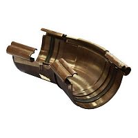 Угол жёлоба ЭЛИТ Альта Профиль 120-145 ПВХ - коричневый (1упаковка = 8 шт.)