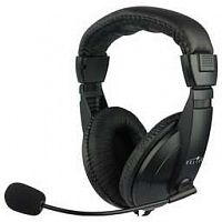 OKLICK НАУШНИКИ С МИКРОФОНОМ ОКЛИК HS-M137V ЧЕРНЫЙ 1.8М МОНИТОРНЫЕ ОГОЛОВЬЕ (614046)