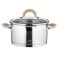Кастрюля 7,0 л Lara Берлин LR02-345 26x14 см капсул индукц дно крышка с отверстиями нерж сталь