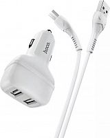 HOCO (6931474727763) Z36 WHITE АЗУ 2USB 2.4A ДЛЯ MICRO USB