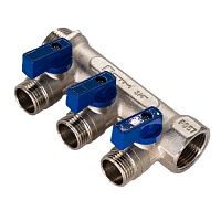 Коллектор СТМ 3 вых. шар.кран н/р 3/4"х1/2" (20 шт.)