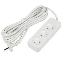 Удлинитель Uniel S-CU3-5 WHITE UL-00009984 серии Ultra шнур 5м., 3 гнезда, 10A, б/з. Белый