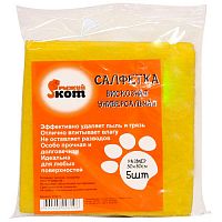 Салфетка Рыжий кот вискозная универсальная 30х30см (5шт) 310216