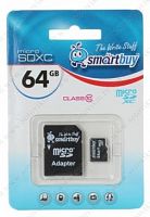 SMARTBUY (SB64GBSDCL10-01) MICROSDXC 64GB CLASS10 UHS-1 + АДАПТЕР
