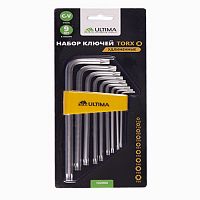 Набор ключей имбусовых шестигранных TORX T10-T50, 9шт, CrV, удлиненные Ultima арт.122006