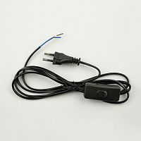 Сетевой шнур с вилкой и выкл. Uniel UCX-C10/02A-170 BLACK 2А, 500Вт, 1,7м. Черный UL-00004429