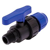 Кран шаровой TEBO разъемный 25 x 3/4 наружная резьба TR-TB ПНД (120 штук)