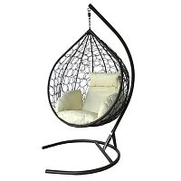 Кресло подвесное Сфера Лайт Garden story стойка+корзнина коричневая подушка бежевая MT6767
