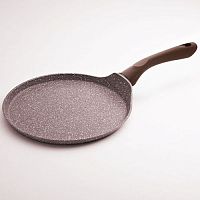 Сковорода блинная 24 см алюминиевая Alpenkok Brown Marble AK-0068/24N антипригарное покрытие (6)