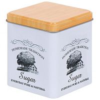 Банка для сыпучих продуктов Daniks Y3-1189-3 Сахар, металл, 10х10х12 см, с крышкой (453172)