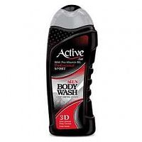 ACTIVE ГЕЛЬ ДЛЯ ДУША МУЖСКОЙ, С ВИТАМИНОМ B5 "СПОРТ 3D" NATURAL, BLACK 400 МЛ 522302024