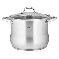 Кастрюля 10,0 л Lara LR02-42 26x19 см капсулированное индукц дно стекл крышка нерж сталь