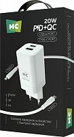 MORE CHOICE (4620202555793) NC85A 1USB+1TYPE-C 3.0A PD 20W+QC3.0 TYPE-C TYPE-C WHITE