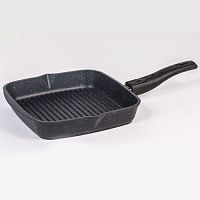 Сковорода-гриль 260*260 квадр. АП Гранит черный со съемной ручкой арт.066802